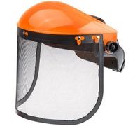 BSTCAR Elmetto Di Sicurezza per Motosega Elmetto Forestale, Elmetto Di Sicurezza Forestale Con Visiere a Rete, Resistente Agli Urti, Comodo Elmetto Di Sicurezza, Arancione, Taglia Unica