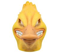 BSTCAR Halloween Angry Duck Face Cover Latex Divertente Cartoon Animal Full Head Mask per Halloween Cosplay Masquerade Carnival Party (Giallo)