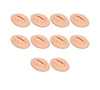 BSTCAR Moduli per Labbra 10 Pezzi Labbra Finte in Silicone a Bocca Aperta per Esercitarsi in 3D per Insegnare il Trucco per la Formazione (Pelle scura)