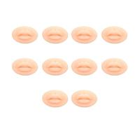 BSTCAR Moduli per Labbra 10 Pezzi Labbra Finte in Silicone a Bocca Aperta per Esercitarsi in 3D per Insegnare il Trucco per la Formazione (Pelle chiara)