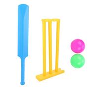 BSTCAR Set da Cricket per Bambini Set Mazza da Cricket in Plastica Mazza da Cricket e Palla Gioco Interattivo da Spiaggia Kit Supporto per Wicket Gioco Sportivo per Interni Ed Esterni