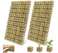 BSTDAYEVER Cubi Lana Roccia per Piante Cubetti Lana di Roccia 2.5x2.5x3cm | 100pz Rockwool Cube Giardinaggio Blocco in Lana Roccia Buona permeabilità Ecologica per Verdure Coltivazione Talee Trapianto
