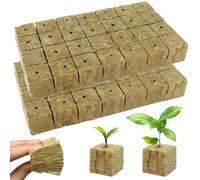 BSTDAYEVER Cubi Lana Roccia per Piante Cubetti Lana di Roccia 4x4x4cm 56pz | Rockwool Cube Giardinaggio Blocco in Lana Roccia Buona permeabilità Ecologica per Verdure Coltivazione Talee Trapianto