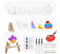 BSTDAYEVER Magic Puffy Paint 3D Foam Texture Painting Set di Pittura Magica Cuore con Motivo Drawing Magic Spugna Tela Carta da Pittura in Schiuma con 12 Penne Colori