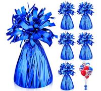 BSTDAYEVER Pesi per Palloncini ad Elio Pesetti per Palloncini Blu 6Pz Cono di Peso per Palloncino in Lamina con Frange Pesanti Ciondolo a Gravità con Palloncino per Matrimoni Compleanni Feste