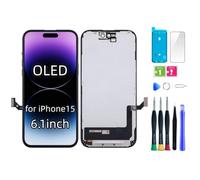 bstdianzi Schermo OLED sostitutivo per iPhone 15 | 6,1" Assieme OLED FHD, display 3D Touch. Kit riparazione e adesivo impermeabile. Comp: A2846, A3089, A3090, A3091, A3092.