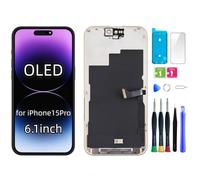 bstdianzi Schermo OLED sostitutivo per iPhone 15 PRO | 6,1" Assieme OLED FHD, display 3D Touch. Kit riparazione e adesivo impermeabile. Comp: A2848, A3101, A3102, A3103, A3104.