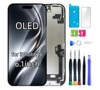 bstdianzi Schermo OLED sostitutivo per iPhone 16 | 6,1" Assieme OLED FHD, display 3D Touch. Kit riparazione e adesivo impermeabile. Comp: A3081, A3286, A3287, A3289, A3288.