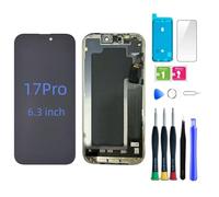 bstdianzi Sostituzione dello schermo per iPhone 17 Pro, display AMOLED promozionale 120Hz, 6,3 pollici con display LCD Touch 3D - Kit di riparazione completo con strumenti
