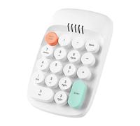Bstepompre Tastierino Numerico Wireless, Tastiera Retrò per Macchina da Scrivere, Tastierini Numerici Tastierino Numerico 18 Mini Tastiera Bluetooth da 2,4 GHz (Bianca), 00374924A2