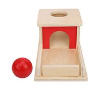 BSTiltion Scatola educativa in legno per il riconoscimento precoce della forma e la coordinazione occhio-mano, ideale per bambini, 100% (scatola bersaglio permanente)