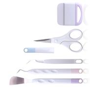 BSTiltion Set di Diserbo Artigianale da 5 Pezzi con Forbici, Raschietti e | Strumenti in ABS e Acciaio Inossidabile, Adatti per il Taglio della Carta, lo Scrapbooking e L'artigianato con Cartoncino