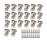 Bstinay 20 pezzi di metallo per chitarra a rullo per corde di alberi fermi strumenti musicali rullo di fissaggio cromato