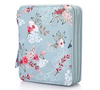 BSTKEY Astuccio con 120 scomparti per matite colorate, astuccio portapenne con cerniera per matite colorate e cancelleria, Blu, 24*20*6cm, alla moda