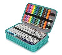 BSTKEY - Astuccio per matite colorate, in poliuretano, 300 pezzi, colore: Verde