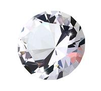 BSTKEY Fermacarte in cristallo a forma di diamante, ornamento in vetro, decorazione per fotografie, feste di nozze, decorazioni scintillanti che riflettono la luce del sole (100 mm)
