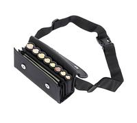 BSTKEY Portamonete euro, marsupio con portamonete per banconote, camerieri, portamonete, organizer per monete in poliuretano, borsa nera con cintura, per cameriere, collezionisti, cambio cassa, nero,