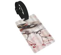 Bstract Doodles Linee intrecciate casuali disegnate a mano Riccioli e spirali Stile libero 2 pezzi Etichette per bagagli, Anello per etichetta identificativa per copertura privacy e Scheda indirizzo