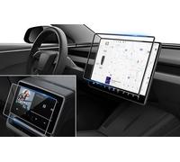 BSTW Compatibile con Tesla Model 3 Highland 2024 2025 2026 E Model Y Juniper 2025 15,4" Central E 8" Rear TouchScreen Schermo Pellicola in Vetro Temperato, 9H Antigraffio Anti Impronta