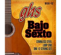 BSX GHS perizoma con 12 Bajo Sexto Loop End Set (12) Stainless Steel Round Wound