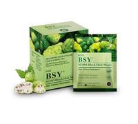 BSY Noni - Shampoo 3 in 1 per capelli per uomini e donne, senza ammoniaca e PPD, copertura grigia al 100%, shampoo colorante condizionante a lunga durata (nero, 20 ml (confezione da 10)