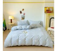 BSYYZQC Copripiumino Matrimoniale Blu Copripiumino Microfibra Stampato Geometrico Copri Piumino 260x240 Morbido Morbida e 2 Federa 50x80 cm con Cerniera