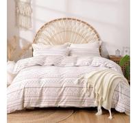 BSYYZQC Copripiumino Matrimoniale Etnico Copripiumino Microfibra Stampato Geometrico Copri Piumino 240x220 Morbido Morbida e 2 Federa 50x80 cm con Cerniera