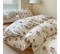 BSYYZQC Copripiumino Matrimoniale Pianta Copripiumino Microfibra Stampato Fiori Copri Piumino 240x220 Morbido Morbida e 2 Federa 50x80 cm con Cerniera