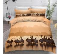 BSYYZQC Copripiumino Singolo Pellicano Set Copripiumino Singolo Acqua Del Lago Biancheria da Letto in Microfibra con Cerniera, 3 Pezzi Copripiumini 135x200 con 2 Federa 50x80 cm