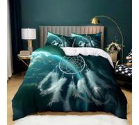 BSYYZQC Copripiumino Singolo Terra Set Copripiumino Cacciatore Di Sogni Biancheria da Letto in Microfibra con Cerniera, 3 Pezzi, Copripiumino 155x200 con 2 Federa 50x80 cm