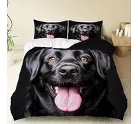 BSYYZQC Set Copripiumino Una Piazza e Mezza Cane Copripiumini Labrador Copripiumino 100% Microfibra 200x200 + 2 Federa 50x80cm, Morbida, Traspirante 3 Pezzi con Cerniera, per Decorazione