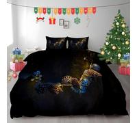 BSYYZQC Set Copripiumino Una Piazza e Mezza Pianta Copripiumini Pigna Copripiumino 100% Microfibra 200x200 + 2 Federa 50x80cm, Morbida, Traspirante 3 Pezzi con Cerniera, per Decorazione