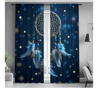 BSYYZQC Tende per Interni Cacciatore Di Sogni Tenda Camera da Letto 3D Cielo Stellato Tende Oscuranti Termiche Isolanti Con Occhielli 2 Pezzi L 117 x A 137 cm Per Soggiorno Cucina Decorazione Casa