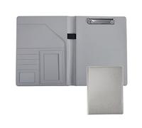 BSZCXBVMP A4 Portadocumenti da Viaggio Personale per Confere Cartella for conferenze A4 con portablocco e blocco for appunti multicolore, diverse dimensioni(Light Grey,8digit calculator)