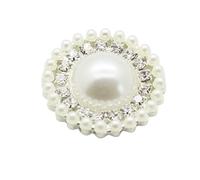 BSZCXBVMP Bottoni con perle e strass, Bottoni con perle di strass finti da 25 mm rotondi piatti multicolori 5 pezzi di abbigliamento fai da te for biglietti di nozzeDecor(Color2)
