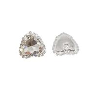 BSZCXBVMP Bottoni con perle e strass, Bottoni con perle finte strass Cuore 18mm-25mm 6 pezzi di abbellimenti for cucito artigianale(25mm)