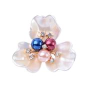 BSZCXBVMP Bottoni con perle e strass, Finti strass bottoni di perle fiore cuore multicolore 10 pezzi artigianato fai da te sposa bouquet borsa capelli(Color 23)
