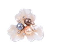 BSZCXBVMP Bottoni con perle e strass, Finti strass bottoni di perle fiore cuore multicolore 10 pezzi artigianato fai da te sposa bouquet borsa capelli(Color 25)