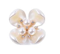 BSZCXBVMP Bottoni con perle e strass, Finti strass bottoni di perle fiore cuore multicolore 10 pezzi artigianato fai da te sposa bouquet borsa capelli(Color 6)