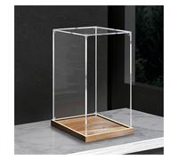 BSZCXBVMP Scatola espositiva trasparente in acrilico, Vetrina in acrilico con base in legno e coperchio in diverse dimensioni(15x15x35cm(6x6x14in))