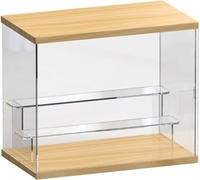 BSZCXBVMP Scatola espositiva trasparente in acrilico, Vetrina in acrilico e legno con organizer rimovibile impilabile trasparente di varie dimensioni((LxWxH) 32x18x26.5cm)