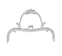 BSZCXBVMP Strutture Metalliche per borsette, Cornici for Borse in Metallo 2 Pezzi Borsa con Chiusura for Borsa a Bacio Multicolore for la Realizzazione di Oggetti Artigianali Fai-da-Te(Silver-)