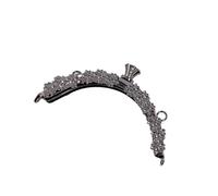 BSZCXBVMP Strutture Metalliche per borsette, Cornici for Borse in Metallo Cornice for Vite Senza Foro con Fiore inciso a semicerchio da 13 cm, Multicolore(Schwarz)
