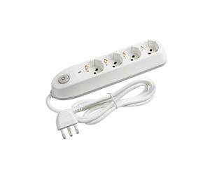 BT-3684DBF MULTIPRESA 4 SCHUKO/BIP+INTER+SALVAF BIANCO