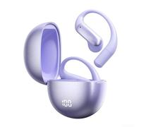 BT 5.4 Traduttore in tempo reale, traduzione vocale intelligente bidirezionale con design ergonomico con gancio per l'orecchio, per comunicazioni di viaggio d'affari (viola)