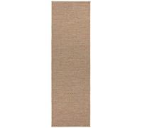 BT Carpet Nature Fineloop, tappeto da cucina per interni ed esterni, antiscivolo, a pelo corto, effetto lana, per corridoio, giardino, terrazza, bagno, beige, terracotta, 80 x 500 cm