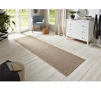 BT Carpet Nature Fineloop - Tappeto da cucina per interni ed esterni, antiscivolo, a pelo corto, effetto lana, per corridoio, cucina, giardino, terrazza, bagno, 80 x 500 cm