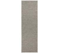 BT Carpet Nature Fineloop, tappeto da cucina per interni ed esterni, antiscivolo, a pelo corto, effetto lana, per corridoio, giardino, terrazza, bagno, grigio antracite, 80 x 250 cm