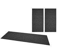 BT Carpet Tappeto casual, 3 pezzi, tappeto a pelo corto, in tinta unita, per camera da letto, camera da letto, 2 x 67 x 140 cm, 1 x 67 x 250 cm