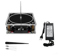 BT Music for Tesla Coil, Touchable Mini per Tesla Coil Speaker Produce Suono Tramite Archi Elettrici Visibili Esperimento Scienza Modello di Aiuti Didattici (Nero EU)